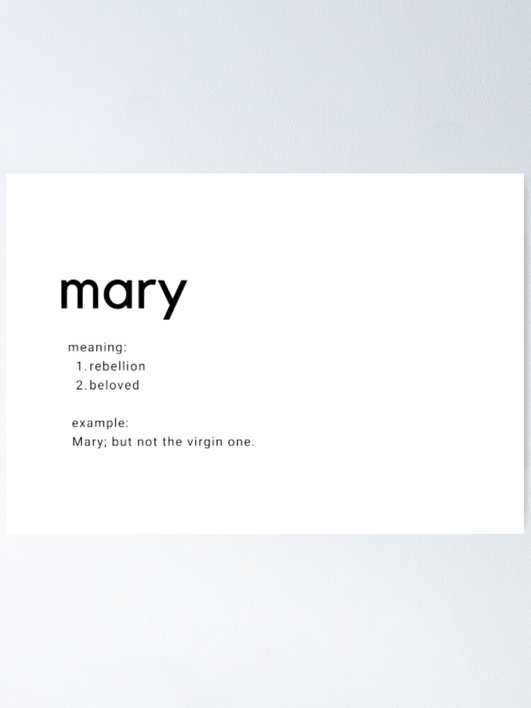 Mary the name deals what does it mean