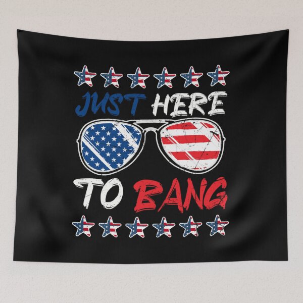 Item preview, Sunglasses American Flag Just Here To Bang designed and sold by BufFord71.
