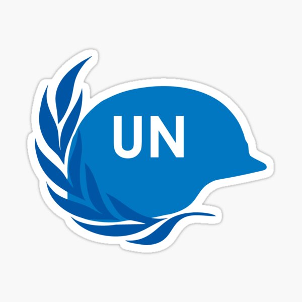 4 x flag decals sticker ONU UNITED NATIONS car vinyl helmet motorcycle 