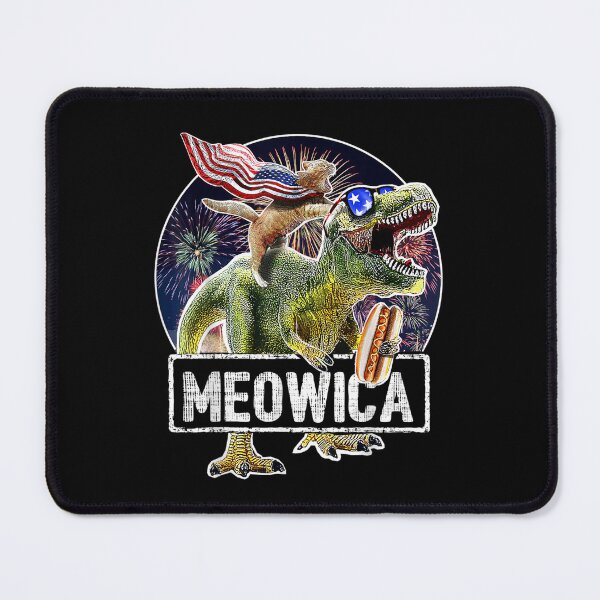 Item preview, Meowica American Flag Cat Dinosaur 4th of July designed and sold by BufFord71.
