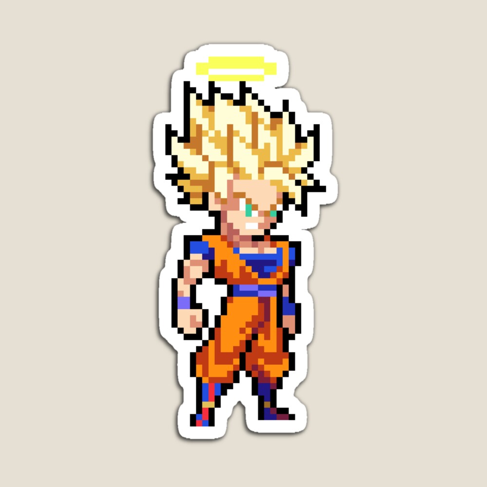 Goku Super Saiyan 2 Angel HQ Pixel Edition | Magnet