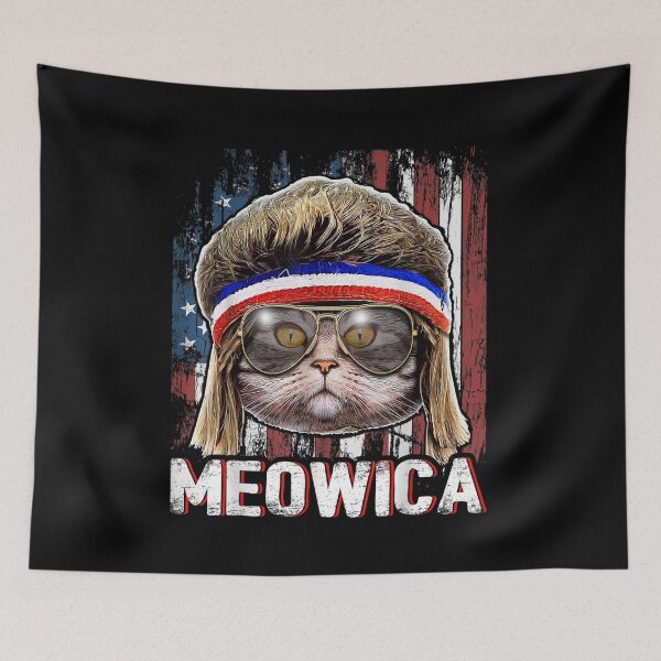 Item preview, Meowica Cat Mullet American Flag Patriotic 4th of July designed and sold by BufFord71.