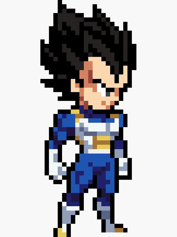 Vegeta Cell Saga Base Hq Pixel Edition Sticker For Sale By Adventfan Redbubble 7056