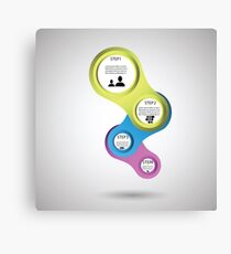infographic template design Canvas Print