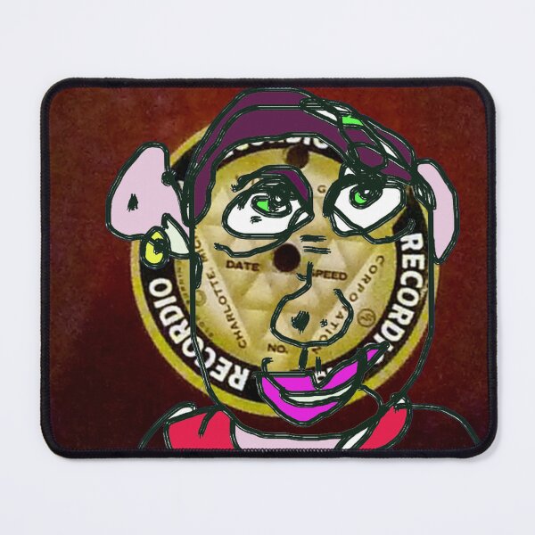 Item preview, Green eyed lady with colored shellac record and label designed and sold by Stacey Lazarus.