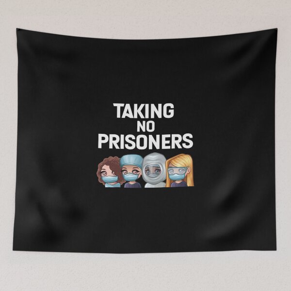 Item preview, Nurse Taking No Prisoners Covid 19 Quarantine Hospital Essential T-Shirt designed and sold by addeoovrteqt.