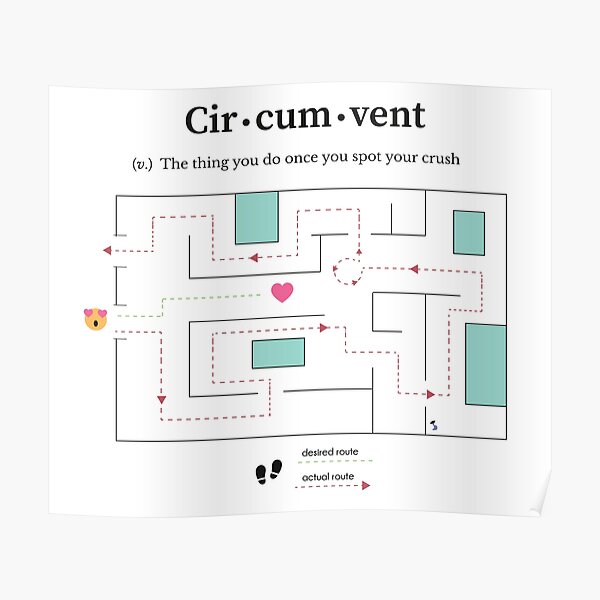 circumvent-your-crush-funny-definition-map-poster-for-sale-by