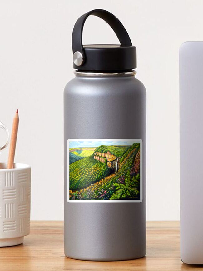 Thumbnail 1 of 3, Sticker, Govetts Leap Lookout Blue Mountains designed and sold by LindArt1.