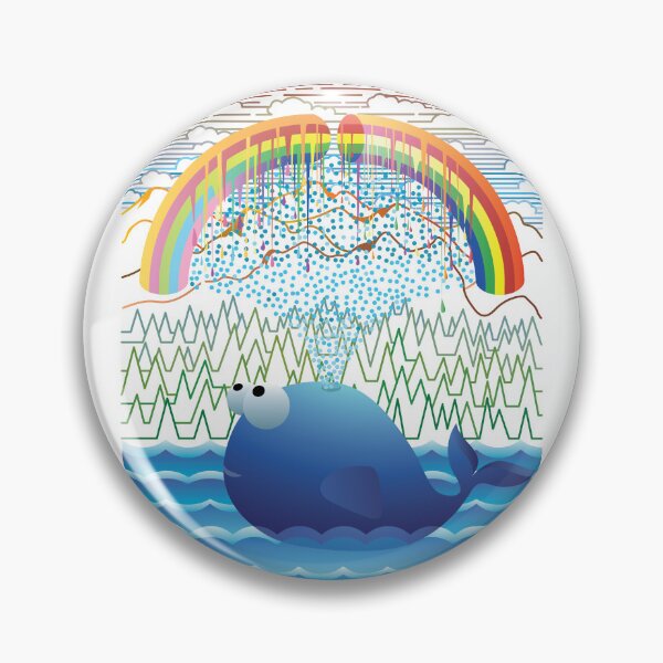 Artikelvorschau, Der Wal bläst einen Regenbogen entworfen und verkauft von Tepystore.
