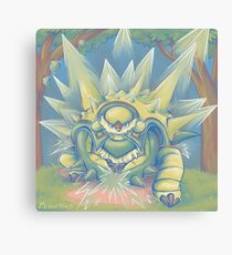 Spikey Shield_painted Canvas Print