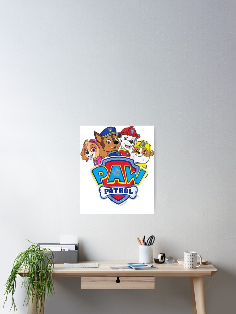 Creative Nimble Enthusiasm Relief Cute Paw Patrol Group With Logo Funny Poster