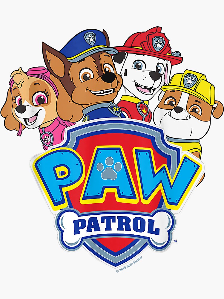 Creative Nimble Enthusiasm Relief Cute Paw Patrol Group With Logo Funny  Sticker for Sale by LessardPlectile