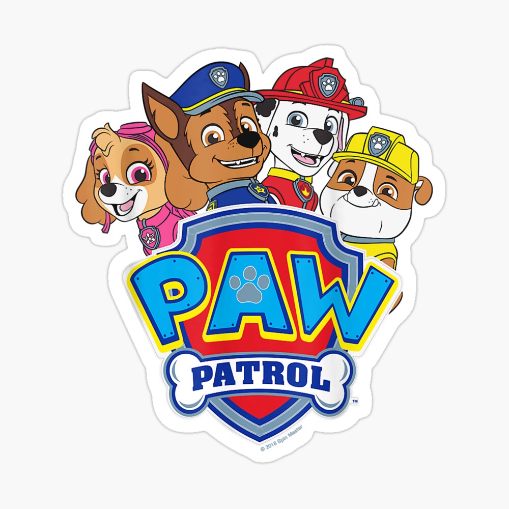 Creative Nimble Enthusiasm Relief Cute Paw Patrol Group With Logo Funny Poster