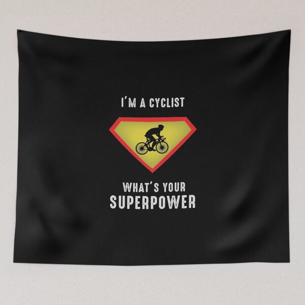 Item preview, I'm A Cyclist What's Your Superpowers Cycling Quote Funny Cycling Active T-Shirt designed and sold by laureljusjv.