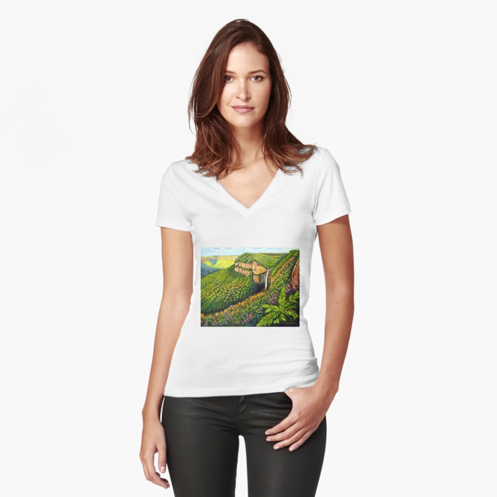 Item preview, Fitted V-Neck T-Shirt designed and sold by LindArt1.