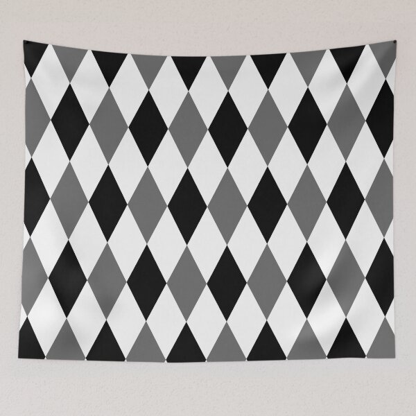 Item preview, Black White Gray Harlequin designed and sold by starrylite.