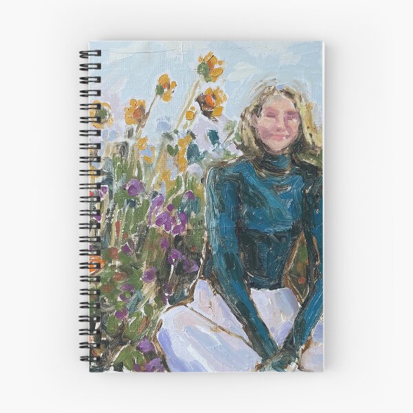 Item preview, Dani entre flores (primera iteración), pintura al óleo, impresión artística designed and sold by sarahgery.