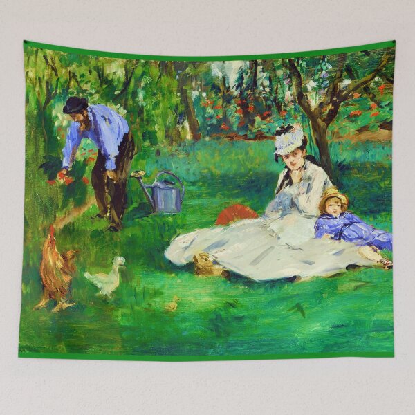 Item preview, The Monet Family in Their Garden at Argenteuil by Édouard Manet designed and sold by Tamas Das.