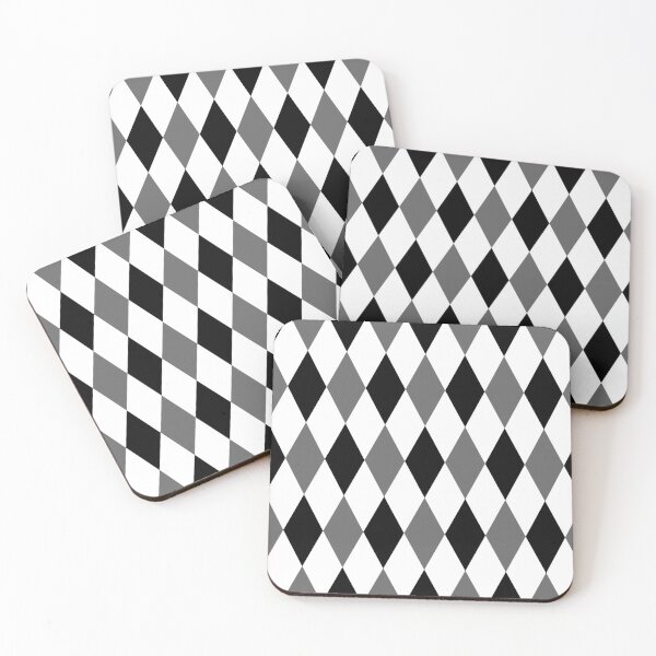 Item preview, Black White Gray Harlequin designed and sold by starrylite.