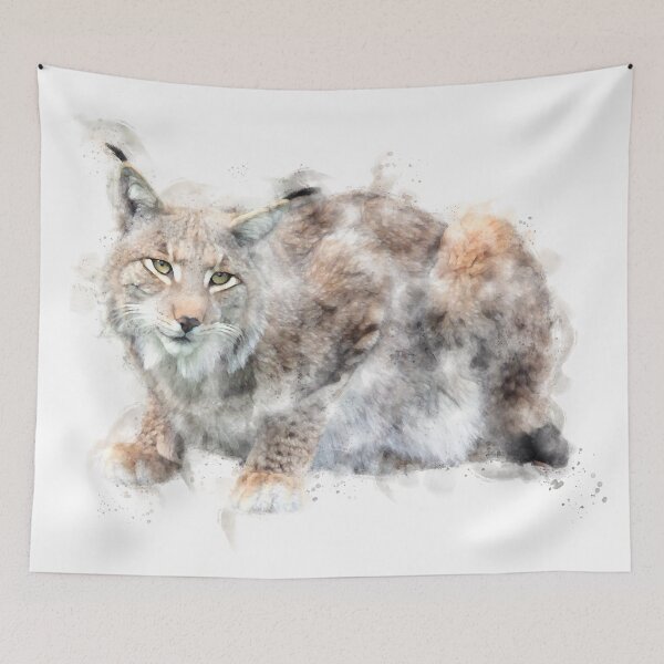 Item preview, Lynx Watercolour Artwork  designed and sold by Typeglyphs.