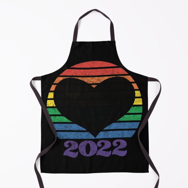 Item preview, Pride 2022 Retro Inspired Sunset in rainbow colors with heart silhouette  designed and sold by MunsyArt.