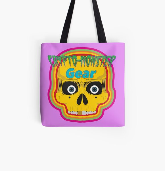 Crypto-Monster Gear Logo All Over Print Tote Bag