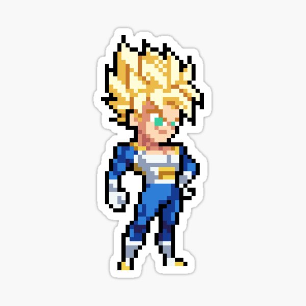 Goku Super Saiyan Cell Saga Armor Hq Pixel Edition Sticker By Adventfan Redbubble 4259