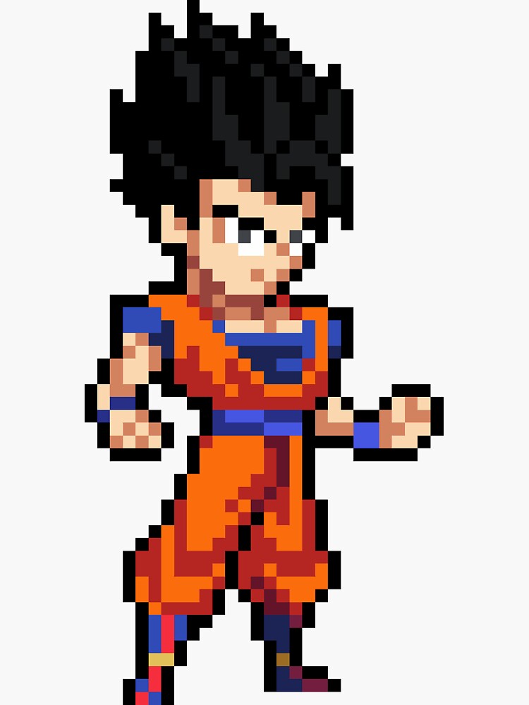 Ultimate Gohan Buu Saga Hq Pixel Edition Sticker For Sale By Adventfan Redbubble 9896