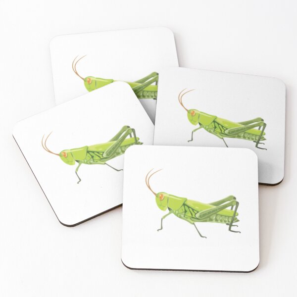 Item preview, Green Milkweed Grasshopper Digital Painting designed and sold by Positive Lad.