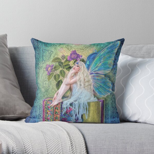 The Little Book Faerie Throw Pillow