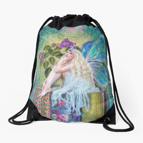The Little Book Faerie Drawstring Bag