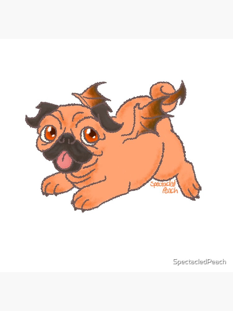 "Pug Dragon" Poster by SpectacledPeach | Redbubble
