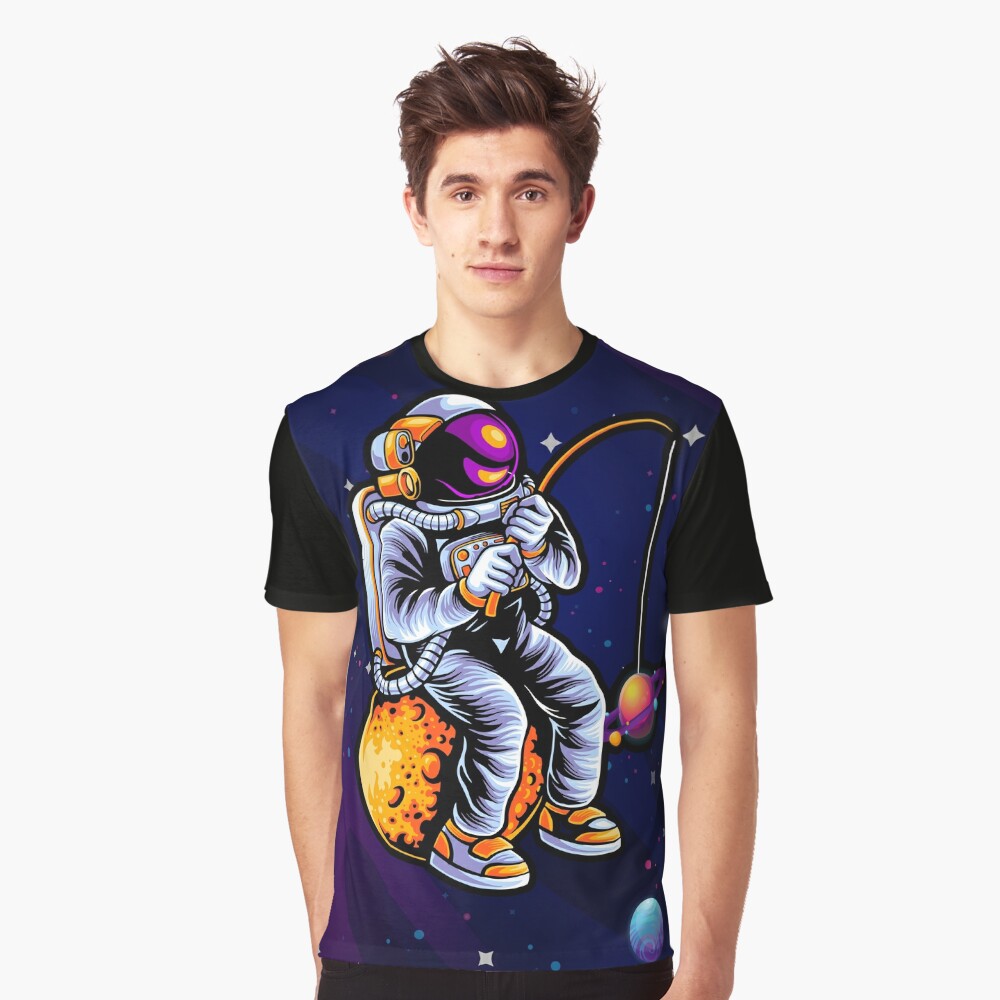 Astronaut fishing a stars Art Print for Sale by SynthWave1950
