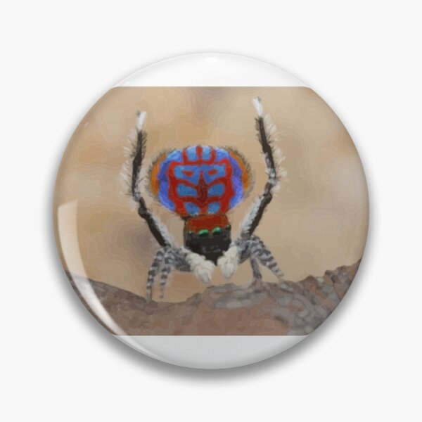 Item preview, Peacock Spider Digital Painting designed and sold by Positive Lad.