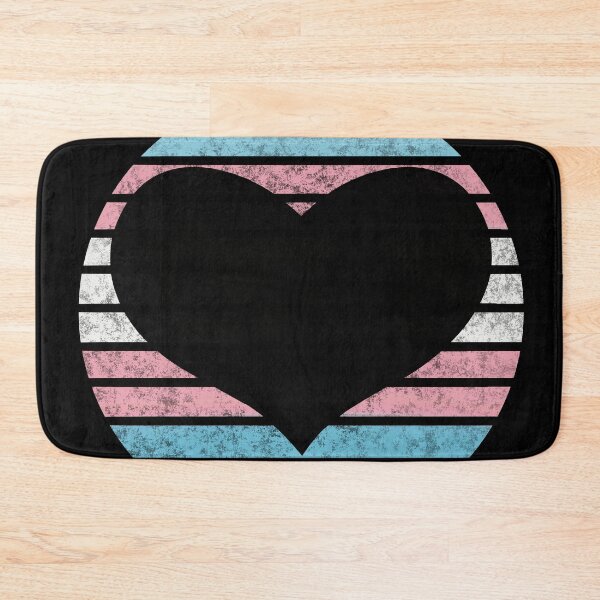Item preview, 2022 Trans Pride Flag Inspired Retro Sunset with heart silhouette designed and sold by MunsyArt.