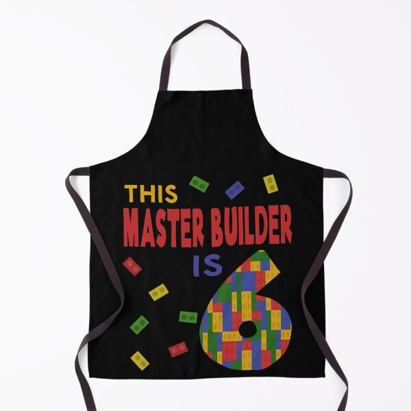 Item preview, Cute Master Builder 6 Years Old Block Building Boys Kids design designed and sold by Merchking1.