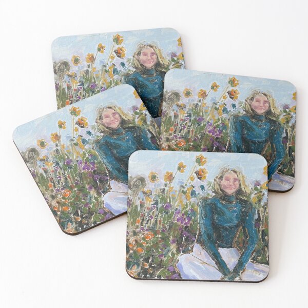 Artikelvorschau, Dani unter Blumen (1. Iteration), Ölgemälde, Kunstdruck entworfen und verkauft von sarahgery.