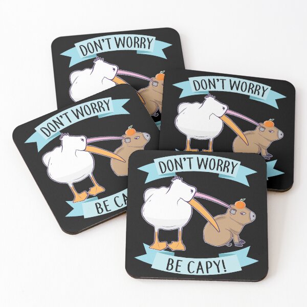 Item preview, Don't Worry, Be Capy. Capybara Orange Unbothered Funny designed and sold by alltheprints.