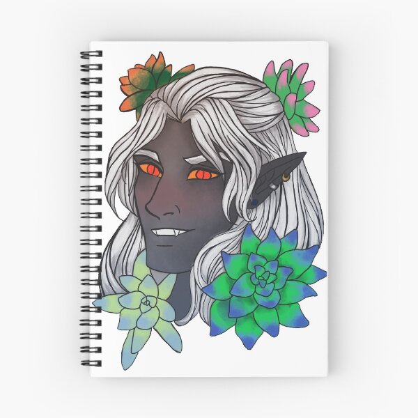Item preview, Elfo oscuro con suculentas designed and sold by SketchSavanna.