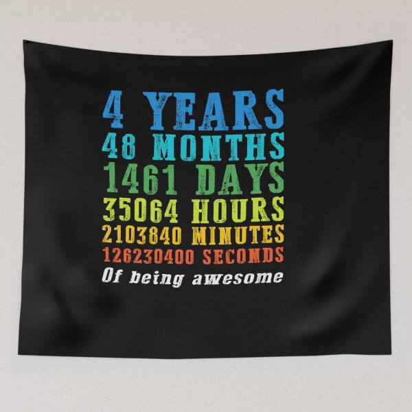 Item preview, 4TH BIRTHDAY COUNTDOWN 4 YEARS OLD 48 MONTHS BDAY PARTY designed and sold by sobriowslen.