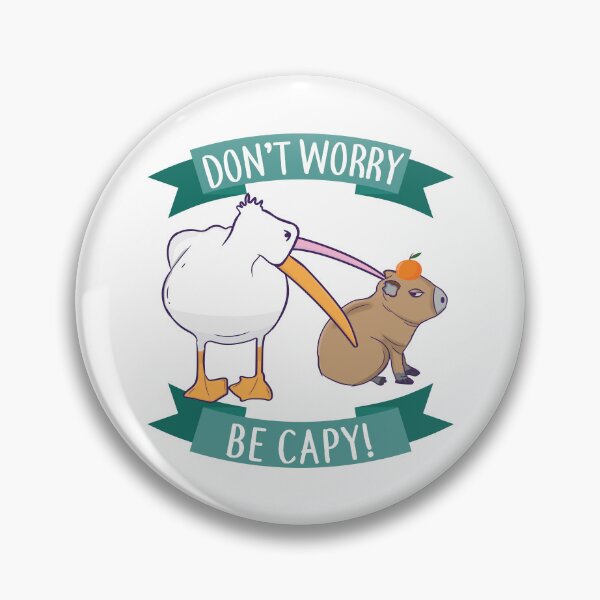 Item preview, Don't Worry, Be Capy. Capybara Orange Unbothered Funny designed and sold by alltheprints.