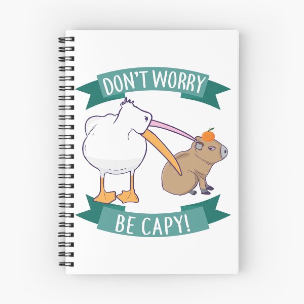 Item preview, Don't Worry, Be Capy. Capybara Orange Unbothered Funny designed and sold by alltheprints.