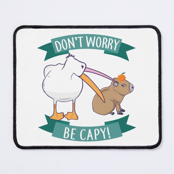 Item preview, Don't Worry, Be Capy. Capybara Orange Unbothered Funny designed and sold by alltheprints.