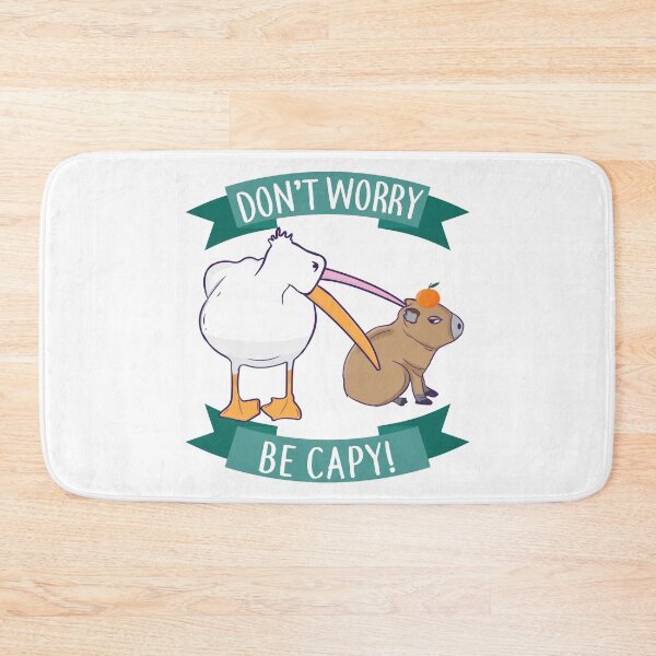 Item preview, Don't Worry, Be Capy. Capybara Orange Unbothered Funny designed and sold by alltheprints.