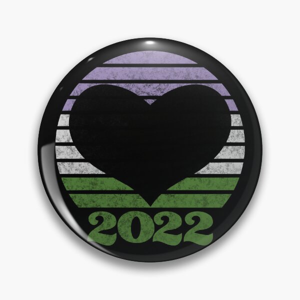 Item preview, 2022 Genderqueer Pride Flag Inspired Retro Sunset with heart silhouette designed and sold by MunsyArt.