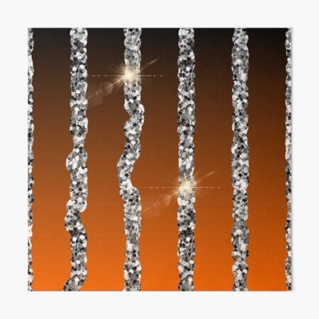 Silver Glitter Burnt Orange Gradient Ombre Sombre Abstract