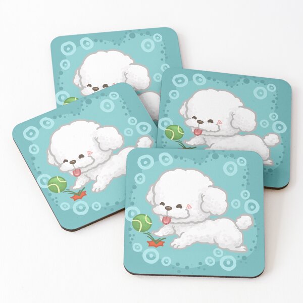 Item preview, Poodle Dog Playing with Tennis Ball designed and sold by Khotekmei.