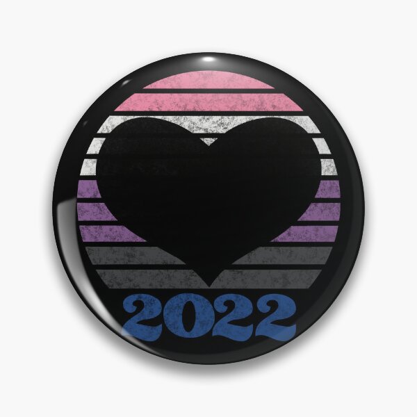 Item preview, 2022 Genderfluid Pride Flag Inspired Retro Sunset with heart silhouette designed and sold by MunsyArt.