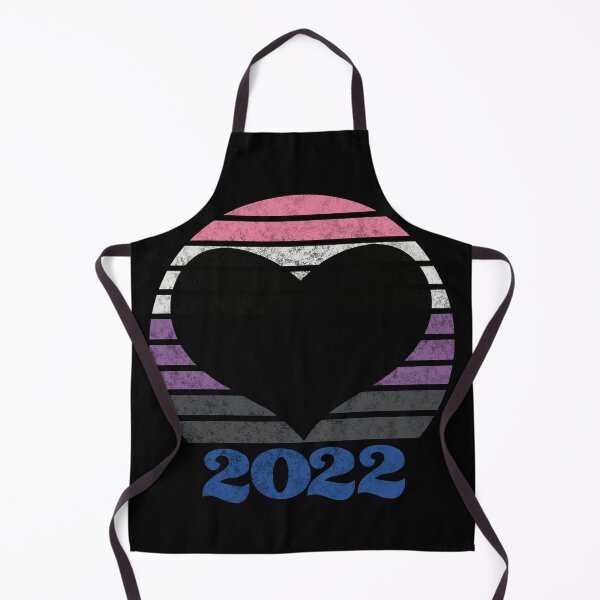 Item preview, 2022 Genderfluid Pride Flag Inspired Retro Sunset with heart silhouette designed and sold by MunsyArt.