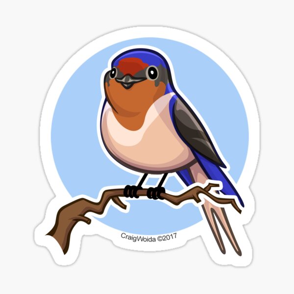 Item preview, Cave Swallow Bird on Blue Background designed and sold by CraigWoida.